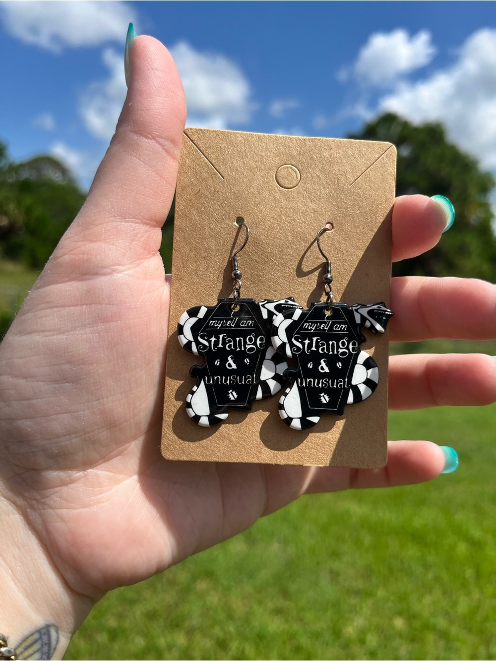 Black & White 'Strange & Unusual' Statement Earrings - Women Jewelry